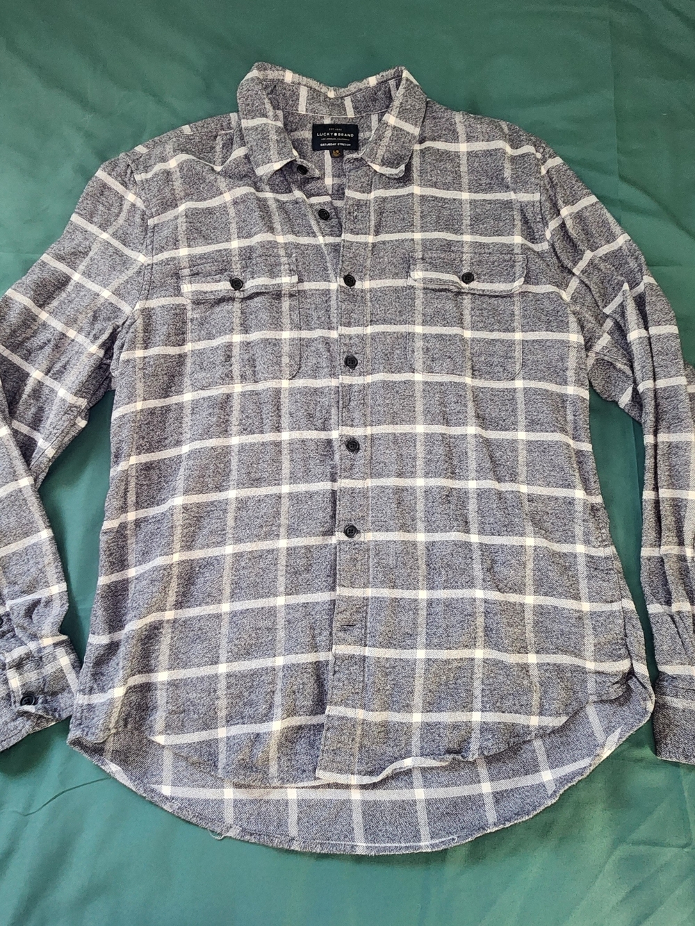 Lucky Brand Flannel Button Down Size Large